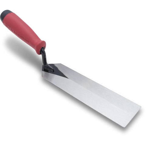 Margin Trowel For Masonry And Tiling Projects 8 Inch By 2 Inch Forged Carbon Steel Blade Red Soft Grip Handle Built To Last Durable Tool