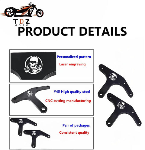 1.5 Inch Lift Kit for Harley Tri Glide Ultra FLHTCUTG Street Glide Trike FLHXXX Freewheeler, laser engraved and steel details