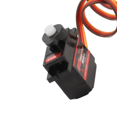 Heavy Duty RC Servo Motor Crushing Heavy Loads With Rock Solid High Torsion And Lightning Fast Response A Smooth Operator For Crawler Cars Robot Arms And Airplane Builds, showcasing metal gears and cables.
