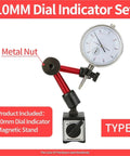 Dial Indicator Magnetic Holder With Bore Gauge And Magnetic Stand Base For Precision Micrometer Measurement Tools Includes Hour Type Indicator Comparator And 10mm Stand B, 10mm dial indicator on magnetic stand