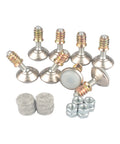 Heavy Duty Furniture Levelers With Beefy Swivel Feet Height Adjustable Angles For 1 Inch Lift 1/4-20 Nut Inserts Kit 8 Sets