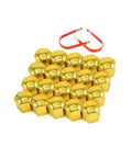 20 gold chrome plastic car wheel nut covers and bolt cap clips with removal tool for exterior trim, bumpers, and side skirts