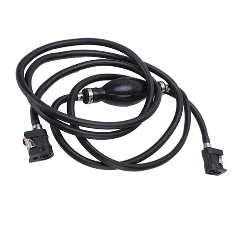 Outboard Boat Fuel Tank Connectors Kit With Lightweight Rubber Hose And Quick Connect Button For Hidea Motors And Other 85HP Class Engines Easy To Use Fuel Transfer Pump Kit For Offshore Tubing And Reliable Fuel Handling coiled on white background