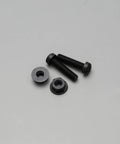 Tough As Nails M6 Plastic License Plate Screw Kit With Secure Fit Hex Nuts For Cars Trucks Motorcycles Sturdy Plastic Build Heavy Duty Bolt Set In Black And White 30 Piece Pack components including black screws and nuts.