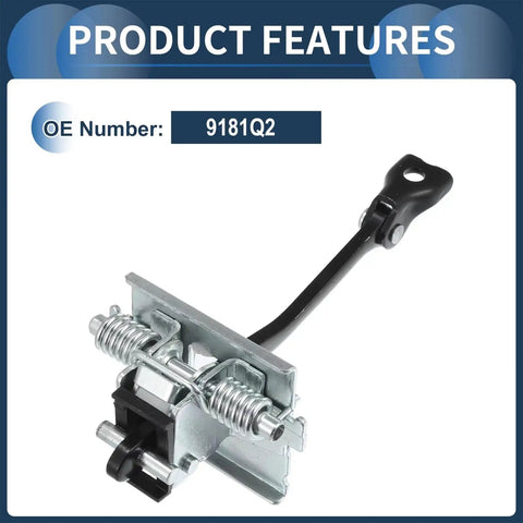 Peugeot 5008 Front Door Hinges Left And Right With Check Strap Soft Close Limiter Beefed-Up Wear Resistant Metal Dampened