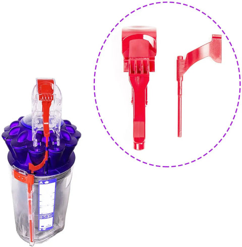 Replacement Cyclone Release Clip And Canister Release Button For Dyson DC Series Vacuums DC41 DC43 DC55 DC65 shown in red