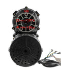 Heavy Duty 48V 1000W Brushless Electric Differential Motor With Gearbox showing front view, dimensions labeled, and wiring details.