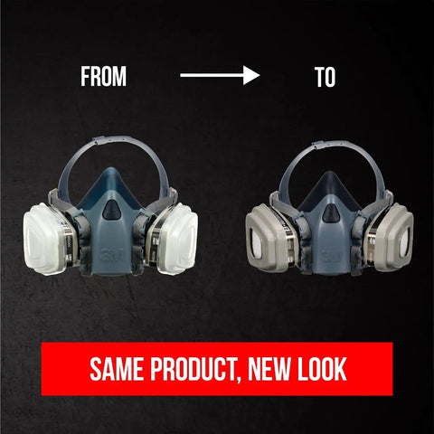 Half Face Organic Vapor Respirator P95 With Cool Flow Valve Reusable Large Size NIOSH Approved before and after design update