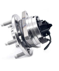 Front view of Front Wheel Hub And Bearing Assembly With ABS, 5 Lug, Direct Fit For 2004-2012 Chevrolet Malibu, 2008-2010 Pontiac G6.