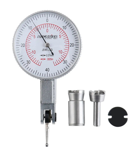 0.01 mm By 0.8 mm Dial Test Indicator With Large 1.5 Inch Face Jeweled Movement Includes 3/32 And 3/8 Inch Mounting Shanks Model S900 C114 Pro Grade Precision Micro Dial Gauge For Machining Setup And Alignment Workhorse