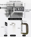 Manual Leather Strap Cutter For 60mm Width, Belt Cutting Machine With G-Clamps, 10 Sharp Blades, 2 Wrenches, Easy Adjustment And Replacement