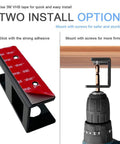 Under Desk Laptop Mount With Adhesive And Screws Aluminum Shelf Holder installation options with drill and adhesive tape
