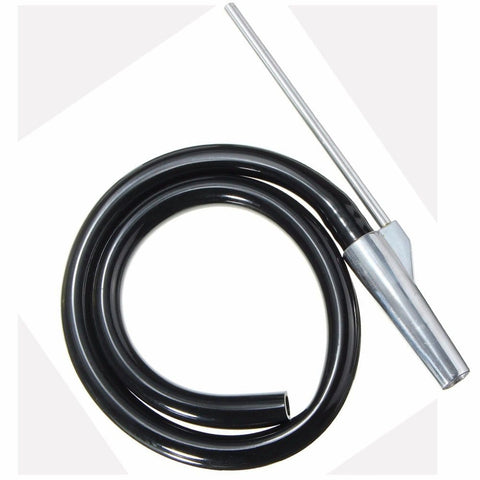 Siphon Feed Sand Blaster Kit nozzle and hose, a component of the Pro Grade Aluminum Pistol Grip Gun for rust removal in auto shops.