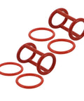Six Pack Silicone Ice Cream Maker Sealing Rings Replacement Gasket Set For Home And Pro Use Leakproof Valve Seal High Elasticity Fit Easy Install Durable red silicone rings