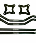 Beefed Up Radius Arm Set For Polaris RZR XP 1000 And XP4 1000 From 2014 Through 2024 Boosted Ground Clearance For Rough Terrain Aftermarket Suspension Upgrade Not Compatible With OEM Bumper, black steel rods and plates