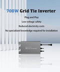700W Grid Tie Micro Inverter with MPPT Pure Sine Wave Output for Home Solar System - compact design next to window blinds.