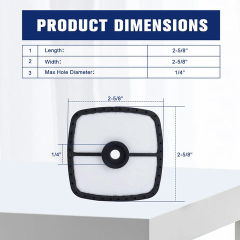 Echo SRM 225 Air Filter Replacement Fits Echo PAS 225 PB 250 PB 250LN GT 225 SRM 230 SRM 210 ES 250 Weedeater Blower dimensions