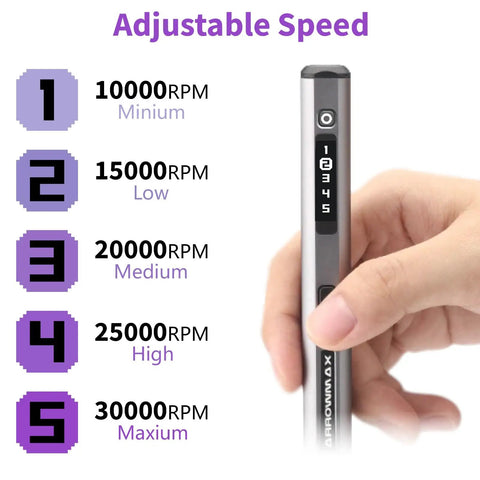 Mini Cordless Rotary Tool Kit With 5 Speed Settings And 30000 RPM 42 Accessory Set In Aluminum Case Engraving Pen Type C