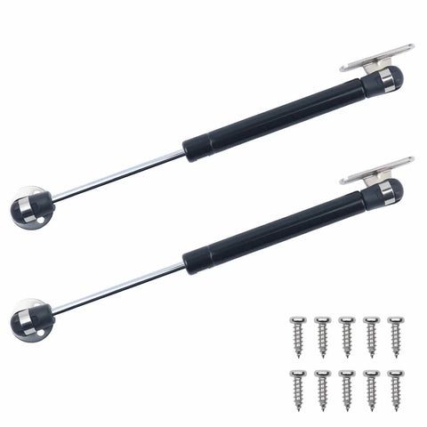 2 Pack Soft Close Toy Box Hinges With Gas Strut Heavy Duty Lid Support For Toy Chests Storage Benches And Blanket Boxes Slow Close Durable Black Steel Finish