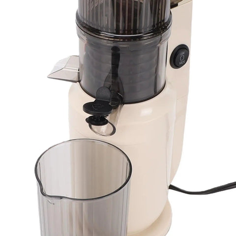 Experience The Ultimate Cold Press Juice With This 550 Ml Slow Masticating Juicer Machine, featuring a clear 550ml pitcher.