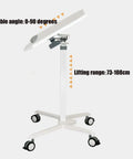 Top Shelf Rolling Laptop Desk With Smooth Moving Casters And Fully Adjustable Height That Tilts Zero To Ninety Degrees For Ultimate Home Office Setup Effortless Studying Or Kick Back Gaming Vibes Anywhere You Park It, side view showing adjustable height from 73 to 108cm.