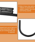 Close-up of 12 Pack 4 Inch E Track J Hooks Built Tough Heavy Duty Steel For Enclosed Trailers And Vehicles E Track Rail Hooks