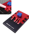 Red and blue Dope Precision Mini Photo Etched Parts Bender for model kits and miniatures, black base with logo