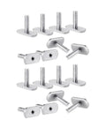 Stainless Steel Kayak Rail Screws And Nuts M5 M6 Pack Of 8 Durable T Slot Bolts for Fishing Accessories Displayed on White Background
