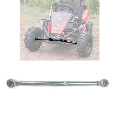 CK100-S Steering Wheel Linkage Rod With Heim Joints For Go Kart Replacement Part That Fits CK100-S SK100 HS100GK 98cc 3.0HP P401001641100000 Durable Performance Upgrade silver steel rod with heim joints for go kart steering