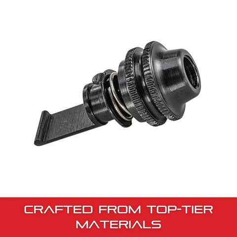 Lock Bolt Assembly For 6 Inch Combination Square Head With Starrett Compatibility, shown in durable black steel construction
