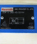 ZDR 6 DB2-43/25YM sandwich plate pressure-reducing valve with blue label and technical specifications