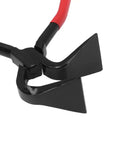 Pro Grade Metal Bending Pliers for sheet metal, high carbon steel hand seamer with 3 jaw sizes, close-up of smooth parallel jaws.