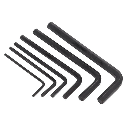 Solid Xixian 6 Pack L Shape Hex Key Wrench Set Made From Tough Carbon Steel For Ycle Fix Ups, Heavy Duty Allen Tool Kit Ideal For Maintenance Jobs And Hand Screwdriver Grabs That Hold Up Great No Bending, black hex keys