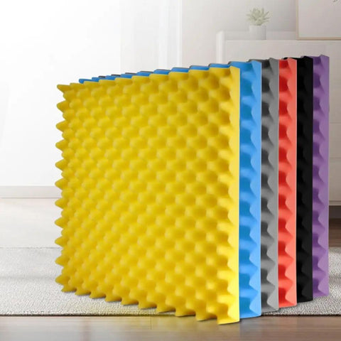 Killer Soundproofing Foam Roll For Studio Noise Control, colorful polyurethane dampening sheets for effective noise reduction.