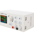 XY6008 CNC DC Regulated Power Supply showing digital display and control knobs for adjustable 6-70V input and 0-60V output