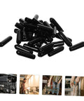 High Grade Black Plastic Dishwasher Rack End Caps 3mm, 200 piece collection of snap-on caps for protecting dishware.