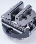 4.53 Inch CNC Self Centering Vise For Pro Grade Precision Machining, Beefy 1440 Kg Clamping Power, 70 Nm Torque, High Accuracy Milling And Woodworking Jig For Perfect Alignment Every Time, steel vise close-up