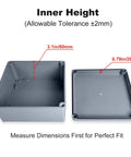 8 By 8 By 4 Inch IP65 Waterproof Junction Box Rugged ABS Plastic Outdoor Enclosure Dustproof Electrical Project Box inner dimensions