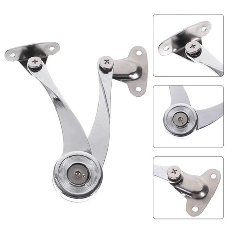 Adjustable Lid Support Hinge For Cabinet Doors With Thickened Rod And Multilayer Plating Easy Install Silver Hydraulic Lift Damper