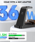 5 In 1 Wireless Charging Station For iPhone And Apple Devices With Fast Charge Stand for iPhone 17 Through 11 Apple Watch