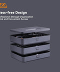 Stackable tray system for 67 Piece Handy Home Repair Tool Kit With Tray Set For Everyday Do It Yourself Fixes And Auto Repair ABD Hand Tools