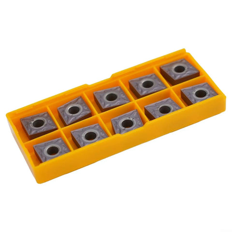 10 Pack CNMG 431 Carbide Turning Inserts TiN Coated For Steel Semi Finishing And Cast Iron Machining Half Inch IC 0.016 Radius
