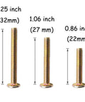 Three screws in 32mm, 27mm, and 22mm sizes for 4 Pack Bronze Lion Head Drawer Pulls And Ring Pull Cabinet Handles