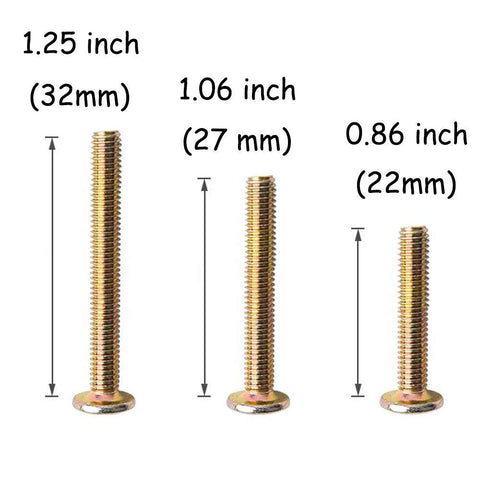 Three screws in 32mm, 27mm, and 22mm sizes for 4 Pack Bronze Lion Head Drawer Pulls And Ring Pull Cabinet Handles