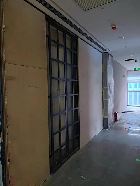 Image of Heavy Duty Galvanized Steel Access Panel With Dead Easy Push To Open Latch installed in drywall, level with framed cutout.
