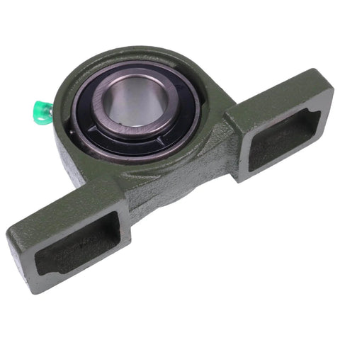 1-1/8 Inch Bore Pillow Block Bearing Set Compatible With AMI UCP206-18, Browning VPS-218, side view of green housing