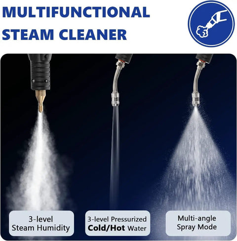 SdDpulse Professional Handheld Steam Cleaner Delivers High Temp Continuous Steam For Heavy Duty Dirt With Tankless Design and spray modes.