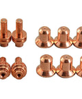 Pro Grade Extended Plasma Electrodes And Nozzle Tips Kit For 20 Amp PowerMax 350 380 PAC110 20 Pieces OEM Compatible Replacement Parts