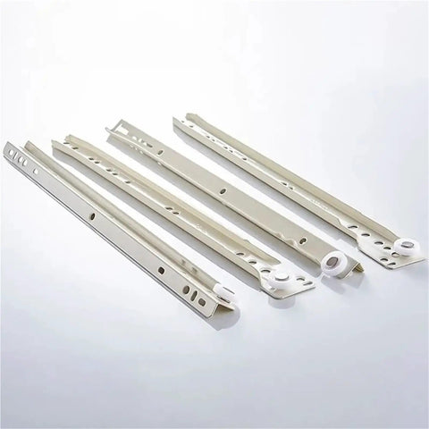 Heavy Duty Two Section Drawer Slides with Full Extension for Smooth Glides, Cabinet Rails and Table Chute Rollers, Built Like a Tank, Steel Ball Bearing
