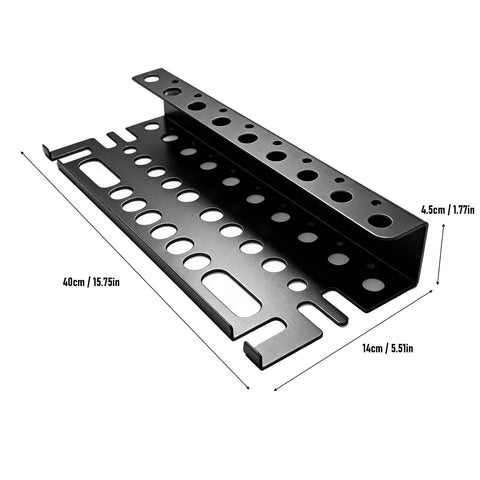 Wall Mount Hammer Holder And Heavy Duty Tool Organizer Rack For Garage And Workshop 40x14cm Carbon Steel Pegboard Style